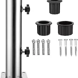 ATORSE Patio Umbrella Base Replacement Umbrella Tube Mount for Yard Outdoor Balcony 4 Hole Base|Home & Garden-picture-11