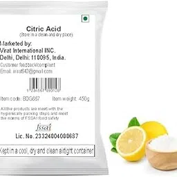 Virat International Citric Acid Crystals for Home and Kitchen, Pure Nimbu Sat 450g-picture-12