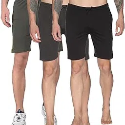 dollar Mens Casual Cotton Bermuda Assorted Any Color Shorts (Pack of 3)-picture-43