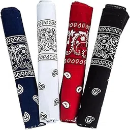 BISMAADH Bandanas for Men & Women, Paisley Bandanas for Face Mask,100% Cotton � Pack of 4-image-39