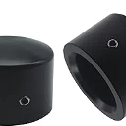 Front Axle Nut Cover Axle Caps for Harley Softail Electra Road Glide Sportster (black) image 1