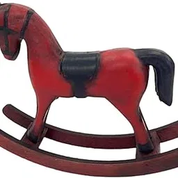 CALANDIS Wooden Rocking Figurine Animal Sculpture for Bedroom Bookshelf Cabinet Red | Figurines-picture-15