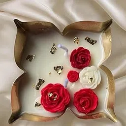 Writtini Urli Scented Candle – Handcrafted Decorative Bowl Candle with Rose Wax Design, Premium Fragrance & Reusable Urli for Home Décor, Festive Occasions & Gifting-image-84