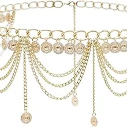 fulaida Metal Tassel Body Chain for Women, Bikini Waist Chain with Ethnic Rock-Inspired Design-picture-17