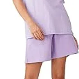 cuddle & cozy Women's Cotton Printed Nightsuit | Shorts Set | Pajama Set | Good Vibes Loungewear Set-picture-28