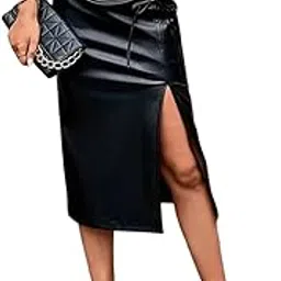 blooming tales Womens Leather Skirt-picture-36