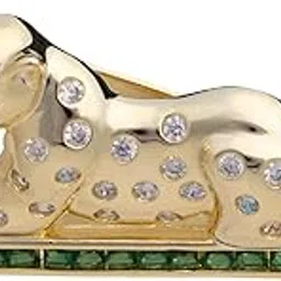 klavo Stainless Steel Golden Cheetah Brooch for Women & Girls | Fashion Jewelry | Gold-picture-45