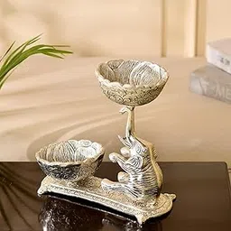 CraftVatika Metal Elephant Dry Fruit Bowl Holder, Elephant Showpiece Bowl for Gift, Home Decoration Items, Decorative Bowls for Home Decor Room Table & Diwali Housewarming Gift image 1