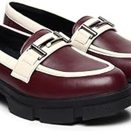 yoho Stella 001 Slip-on Loafers for Women | Comfortable & Stylish Block Heel | Fashion Moccasins with Footpharma Footbed | Perfect for Casual, Formal Shoe-picture-37