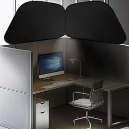 Juexica Foldable Office Cubicle and Desk Shade, Portable Cubicle Light Shade, 29.5 Inches Foldable Cubicle Canopy Fully Blocks Light or Disturbance for Working Office Cubicle Accessories, Black-picture-23
