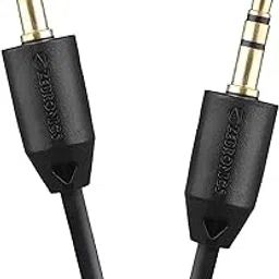 Zebronics ASC100 3.5mm AUX Male to Male cable with 1 meter length, stereo audio support, reinforced collars, for smartphones Laptops computers and speakers(Black)-picture-13