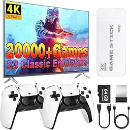 2025 Retro Game Console Stick, Classic Video Games with 4K HDMI, Built-in 19 Emulators, 20000+ Games - Plug & Play TV Video Gaming Stick with Upgrade Dual 2.4G Wireless Controllers(64GB-picture-69