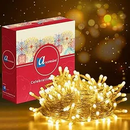 ascension 40 feet 12 Meter 42 LED Bulb String Fairy Lights Warm White for Indoor & Outdoor Decorations String Lights for Diwali, Party, Home Decor, Christmas Lights for Festival Decoration - Plastic-image-1