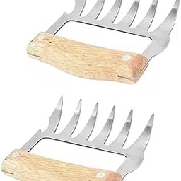 Merishopp 2Pcs Heat Resistance Bear Claws Clamp Meat Claw BBQ for Shredding Tearing-image-6
