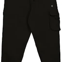 KiddoPanti Boys Solid Fleece Cargo Track Pants | Cotton Poly Fleece Fabric | Ankle Length Jogger| 1 Front Patch, 1 Side Cargo Pocket | Elastic Waist & Drawcord | Jogger Track Pants-picture-11