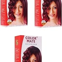 COLOR MATE Hair Colour Cream, Copper Red , Ammonia Free, Pack of 3-picture-44