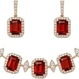 Gold Plated Necklace Set with Earrings-picture-55