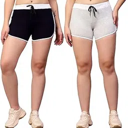 diaz Womens Regular Casual wear Relax fit Shorts- Pack of 2-picture-18