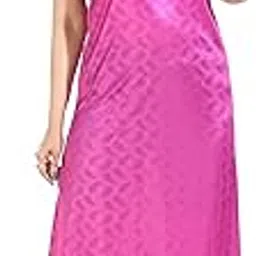 life-tale LIFE - TALE Women's Satin Floral Embossed Long Nightgown,Ruffle Cap Sleeve, Full Length-picture-24