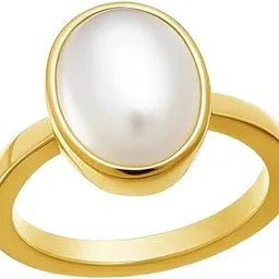 trireep gems Premium Moti (Pearl) Ring – 2.50 Ratti Moti • Handcrafted Panchdhatu Adjustable Ring • Brings Confidence, Strength & Success • Stylish & Durable Jewelry for Men-picture-58