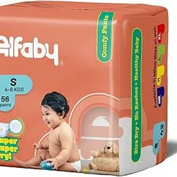 Alfaby Baby Diapers | XS to XL sizes | Super Dry Comfy Pants | Long Lasting Dryness | Leak Proof Diapers | Uninterrupted Baby Sleep | Comfortable Fit | 12 hrs protection (XS to XL sizes) (S, 56.00)-picture-38