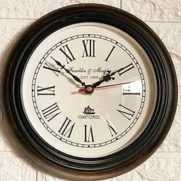 Contemporary Wooden Wall Clock, 30.48 cm Triangular Shape, Battery Powered, Silent Movement, Brown Finish, Modern Style for Living Room-picture-28