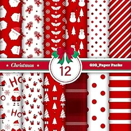GladToGift Festive Bliss Christmas Wrapping Paper - Vibrant Holiday Patterns for Joyful Presents of 24 pages best for christmas packing (12x12)-picture-28