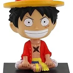 Awestuffs Phone Holder Bobblehead Action Figure for Car Dashboard, Office Desk & Study Table (Pack of 1) (Monkey D Luffy)-picture-45