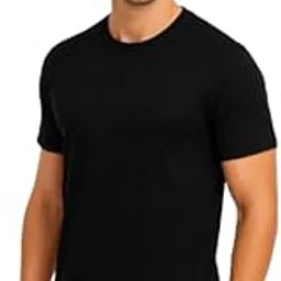 Men's Cotton Plain Tshirt | Regular Fit Half Sleeve Pure Cotton Tee | 100% Cotton Plain Men T Shirt | Regular Fit Casual T Shirt-image-61