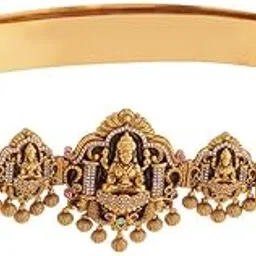 kushal's Ruby-Green Gold Plated Ethnic Antique Belt/Kamarband - 406030-picture-38
