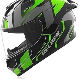 Reise Helden Full Face Riding Helmet | ISI/DOT/ECE Certified | European Design | Bluetooth Ready | Green/Black-picture-27