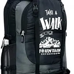 Adventure Hiking Backpack with Mountain Design, Red and Black, Large Capacity, Outdoor Travel Camping Rucksack with Adjustable Straps-picture-10