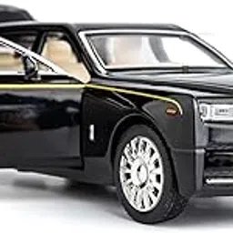 KRIREEN Die Cast Rolls Royce Phantom Metal Car 1/32 Scale Pull Back Toy Diecast Toy Cars for Kids It Comes with Openable Doors, Sound and Light for Kids Boys & Girls, Best for Gifts (Black)-image-12