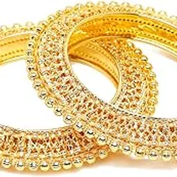 shining diva fashion Latest Gold Plated Set of 2 Stylish Traditional Bangle for Women-picture-14