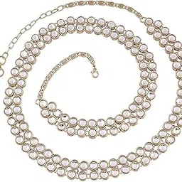 peora Traditional Ethnic Kundan Pearl Traditional Jewelry Set Gift for Women-picture-43