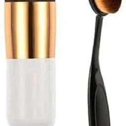 ClubBeauty Professional White Foundation Brush and Oval Foundation Brush Black (Combo of 2pc)-picture-39