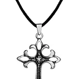 m men style Lord Jesus Crusifix Cross With Black Zinc Metal And Cotton Dori Pendant Necklace For Men And Women SPn2022822-picture-30