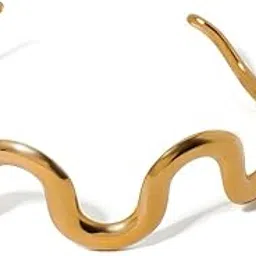 Zig Zag Bracelet - 18K Gold Plated | Waterproof | Hypoallergenic | Stainless Steel | Everyday Wear Jewelry-picture-50