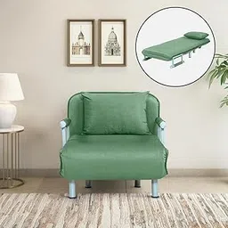 Single Seater Foldable Sofa With Cushion and Armrests |Convertible Tri-Fold Sofa Cum Bed Couch with 5-Position Adjustable Backrest| 3 in 1 Multi-Functional Sleeper Sofa for Living Room-picture-28