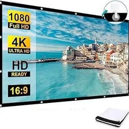 QUARSON 16:9 Aspect Ratio, 65 Inches Diagonal, 57X32 Inches, 1.2 Gain, Black Coated from Back Side, Supports UHD-3D-4K-8K Technology Universal Eyelets Type Foldable Anti Crease Projector Screen#9-picture-51