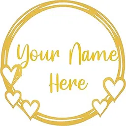 Gnexin Golden Acrylic Customized with Your Name Cutouts Dreamcatcher Wall Hanging Gift Personalized Home Decor Bases (10 X 10 inches, Round With Heart)-image-62