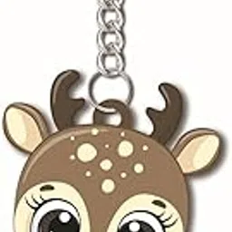 bhai please Deer Wooden Keychain for Car, Bike, Office, Home (Pack of 1) Multicolour Key Chain with Ring | Gift for Men, Women, Girls, Boys, Him and Her-picture-46
