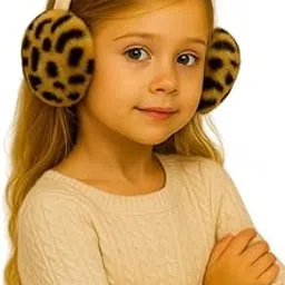 Krystle Soft and Warm Faux Leopard Earmuffs for Kids - Perfect for Cold Weather (Multicolor,Free Size)-picture-54