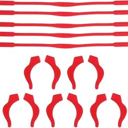 Children Silicone Glasses Eyeglasses Holder Cord Strap Ear Grip Hooks Red-image-72