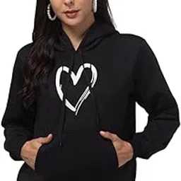 Women’s Graphic Printed Hooded Fleece Pullover Sweatshirt | Soft Ribbed Winter Wea-image-25