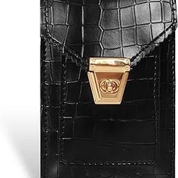 nyfee Luxury Crocodile Pattern Handbag, Rich Brown, Water Resistant, Gold Lock Closure, Adjustable Strap, 25.4 x 12.7 x 20.3 cm-picture-42