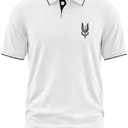 Warrior World Men’s Polo T-Shirt | 100% Cotton | 270 GSM Heavy Fabric | Black Slim Fit Casual & Office Wear Polo | Stylish Collar Tee with Iconic Chest Logo-image-5