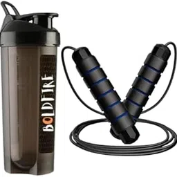 Iamalot Fitness Set with Jump Rope and Protein Shaker Bottle, Black and Blue, 700 ml-picture-23
