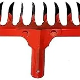 AAE TRADERS Garden Rake 8-Teeth Metal Head Without Handle for Loosening Soil Gathering Leaf Leveling Land Agriculture Farming Gardening Tool-picture-16