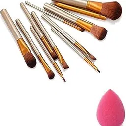 AVTY Makeup Brush Set of 12 with Blunder Puff - Multicolor-picture-40